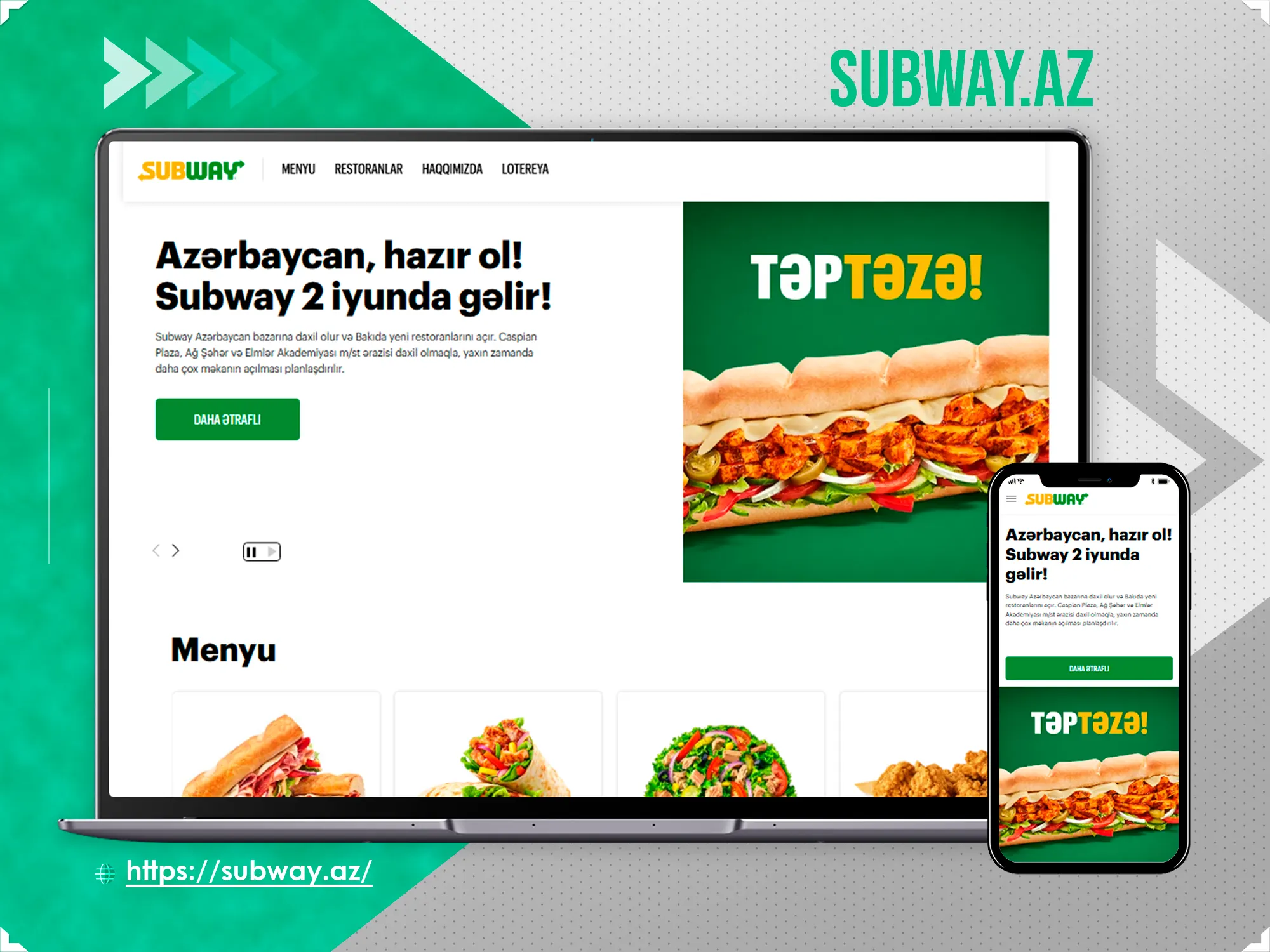 Corporate website - subway.az